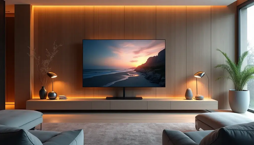 Die Vorteile eines 85 Zoll Fernsehers mit Mittelfuß: Stabilität und Stil vereint